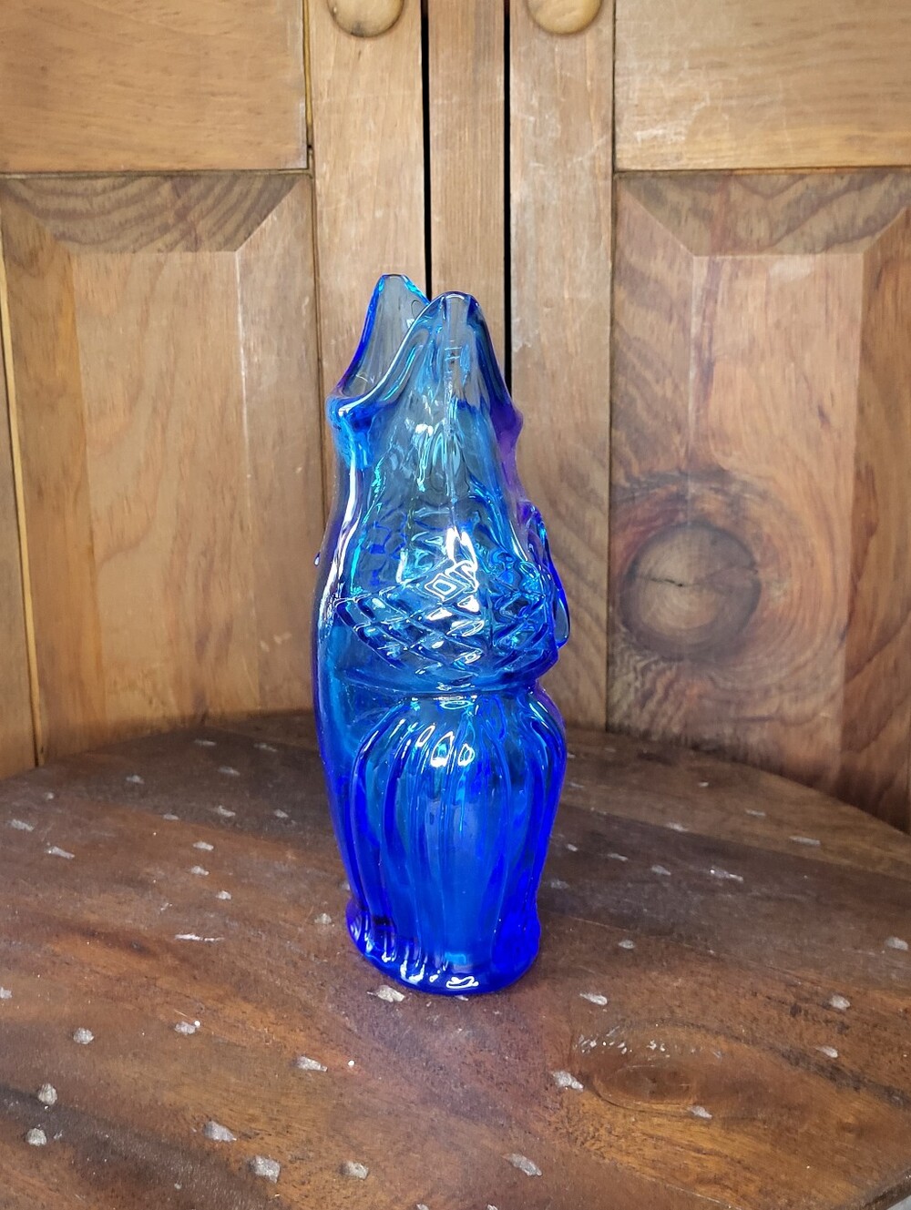 Cobalt Blue Glass Owl Vase - Unbranded - Picture 11 of 14